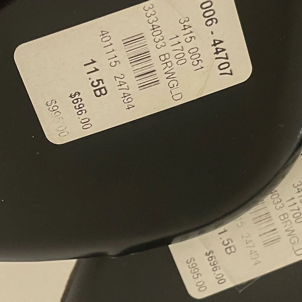 Saint Laurent Opyum Suede Logo Heel Sandals Brown 41.5 YSL Monogram Bronze - Picture 5 of 7